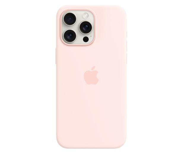 APPLE iPhone 15 Pro Max Silicone Case with MagSafe - Light Pink - 1180215 - zdjęcie